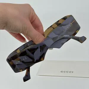 Gucci GG1426S 003 BRAND NEW Sunglasses Lilac Havana Brown Unisex Rectangle Gucci GG1426S 003 BRAND NEW Sunglasses Lilac Havana Brown  main image 4